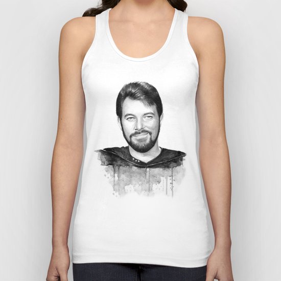 Commander William Riker TNG Sci-fi Portrait Unisex Tank Top