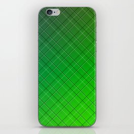 Trendy Plaid Green Texture Collection iPhone Skin