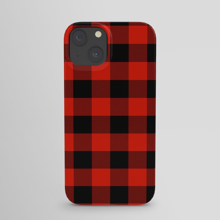 Buffalo Plaid Classic Red & Black iPhone Case