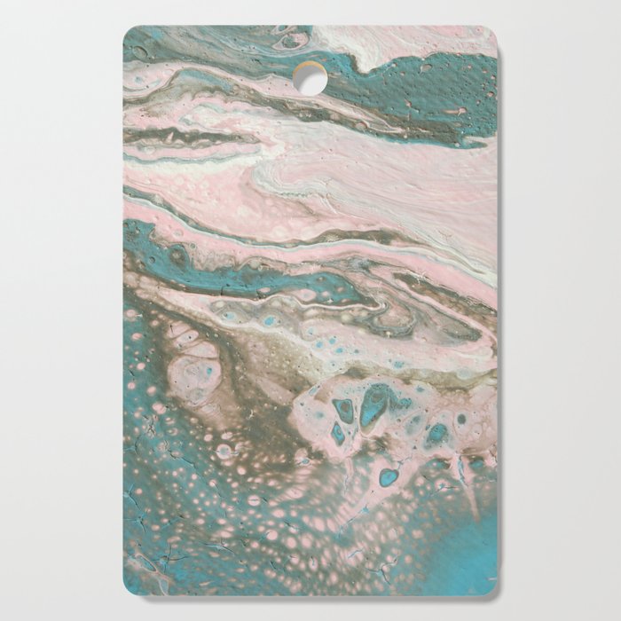 Fluid Art Acrylic Painting Pour 20 Light Pink Blue Gray White