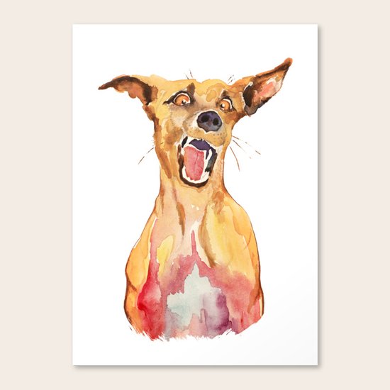 crazy dog Canvas Print