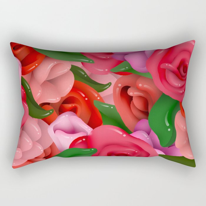 Rosey Rectangular Pillow