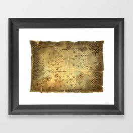 Sea of Thieves Map Framed Art Print