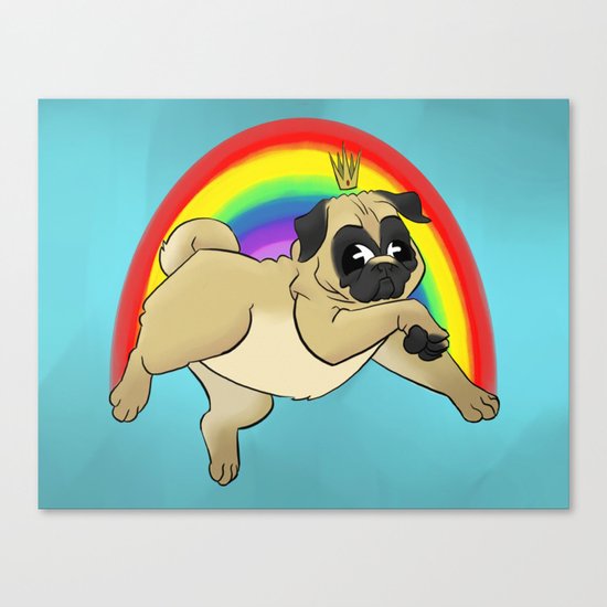 King Pug Canvas Print