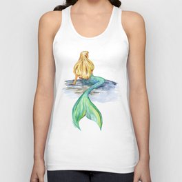 Mermaid Watercolor Unisex Tank Top