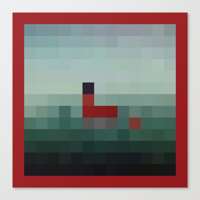 Lil Pixel Boat Canvas Print