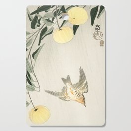 Cuckoo in flight - Japanese vintage woodblock print Cutting Board