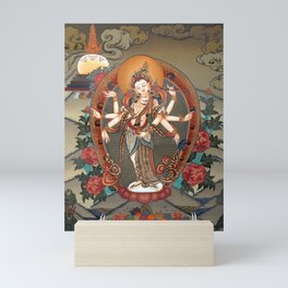 Buddhist Thangka - Bodhisattva Guanyin Mini Art Print