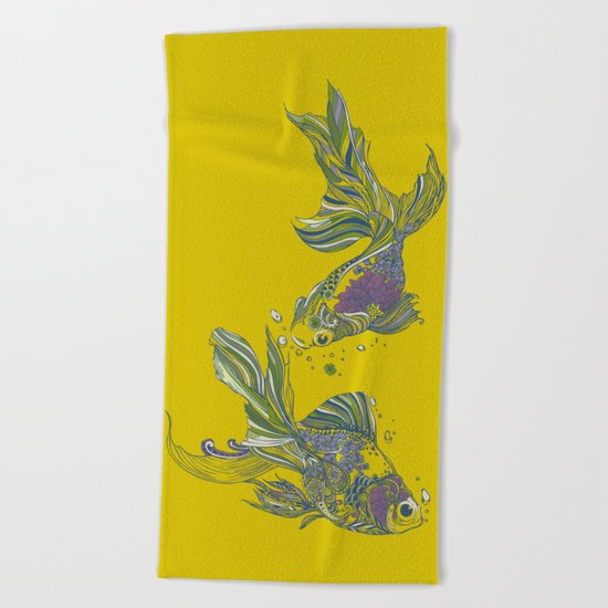 Blooming in Deep Beach Towel