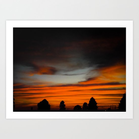 Red ocean Art Print