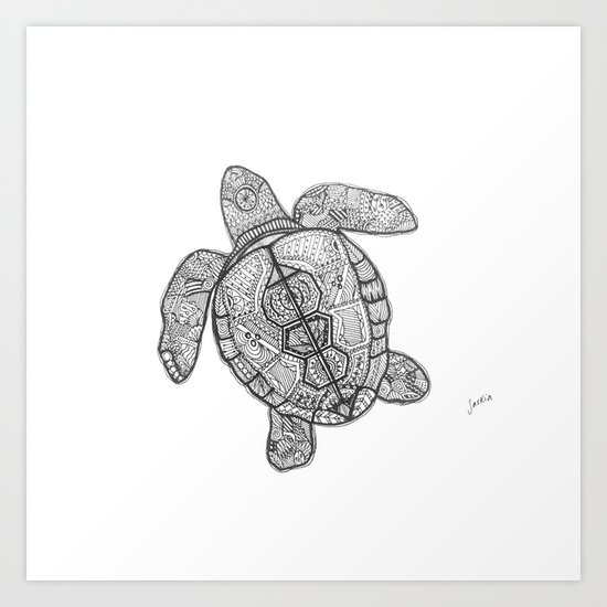 Sharpie Turtle Art Print