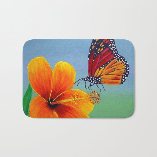 Lily with Butterfly Bath Mat