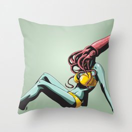 Squid Maiden Throw Pillow