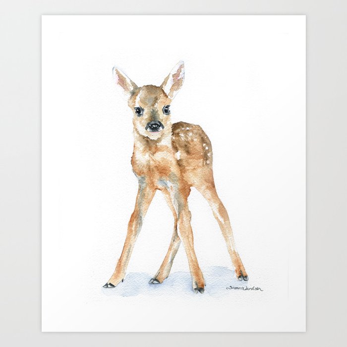 Deer Fawn Art Print