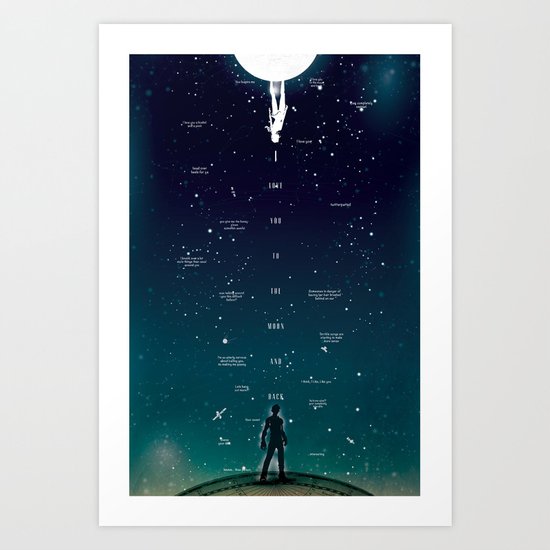 Love ya to the Moon and Back Art Print