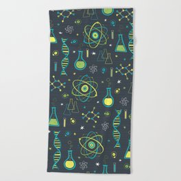 Midcentury Modern Science Beach Towel