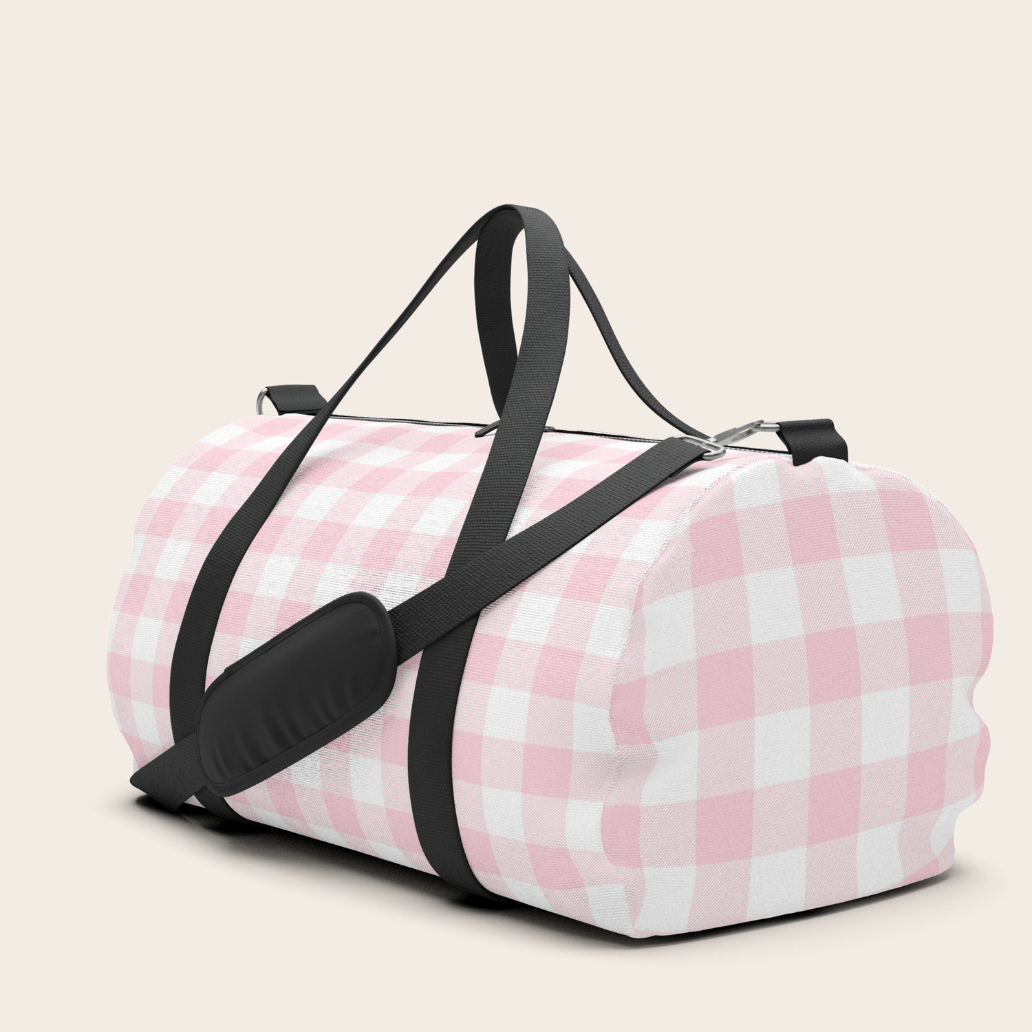 buffalo plaid duffle bag
