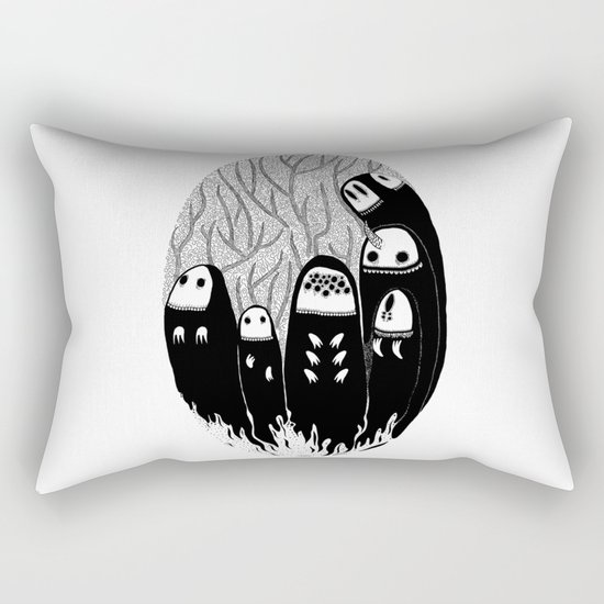 Crowded Wood Rectangular Pillow