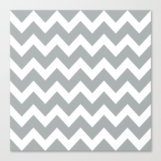 Chevron Grey & White Canvas Print