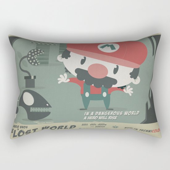 mario bros 4 fan art Rectangular Pillow
