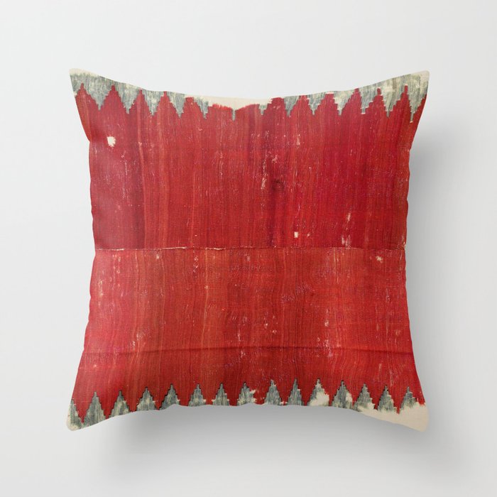 Fethiye  Antique Turkish Kilim Print Throw Pillow
