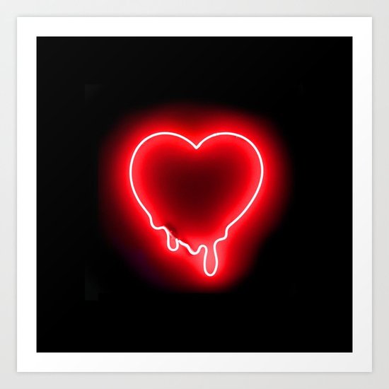 Heart (Neon-Red Edition) Art Print