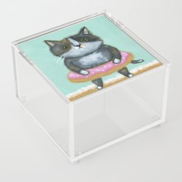 Donut Beach Cat Acrylic Box
