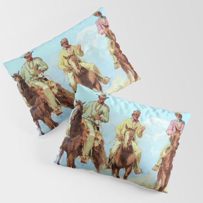 “Riders of the Painted Desert” by Carl Oscar Borg Pillow Sham