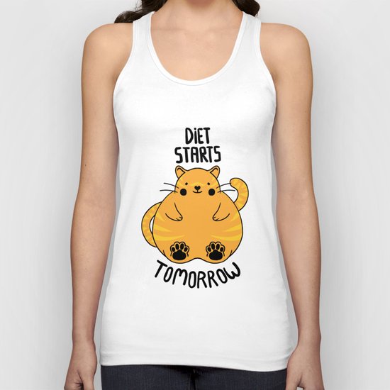 Diet Starts Tomorrow! Unisex Tank Top