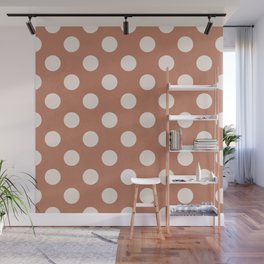Brown & Ivory Spotted Print Wall Mural