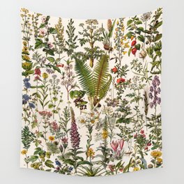 Adolphe Millot - Plantes Medicinales B - French vintage poster Wall Tapestry