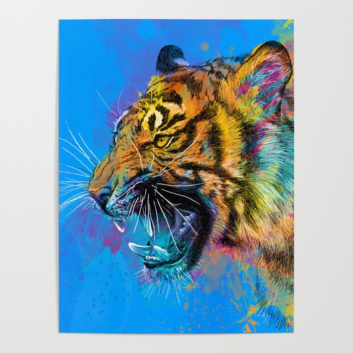 Angry Tiger Poster