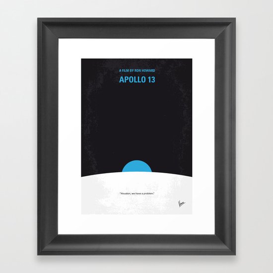 No151 My Apollo 13 minimal movie poster Framed Art Print