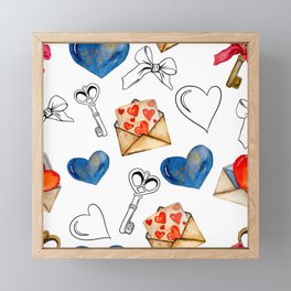 vintage pattern. Pattern for Valentine's Day Framed Mini Art Print