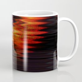 Digital fire red orange distortion effect Mug