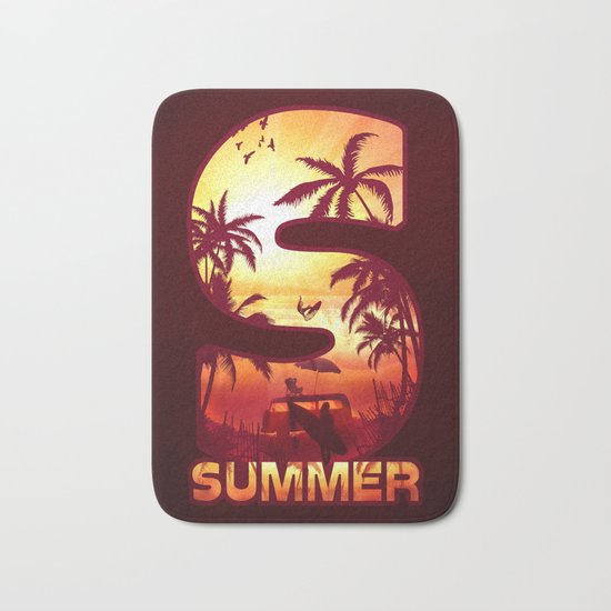 S for Summer Bath Mat