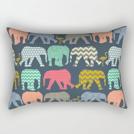 baby elephants and flamingos Rectangular Pillow