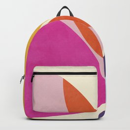 mid century modern semi-circles Backpack | Geometry, Pattern, Circles, 50S, Watercolor, Digital, Pink, Abstract, Midcentury, Modern 