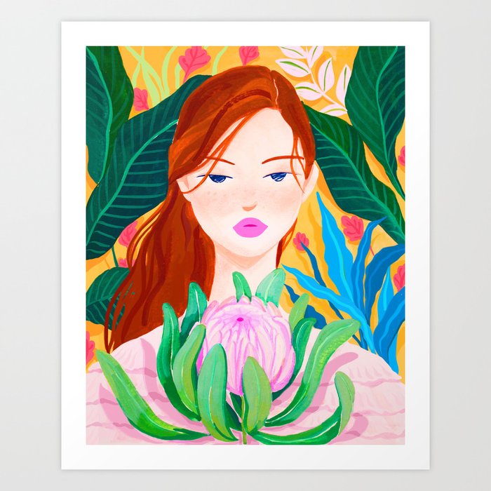 Botanical Lady Art Print