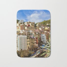 Riomaggiore, Cinque Terre, Italy Bath Mat | Vernazza, Color, Renovation, Photo, Cinqueterre, Riomaggiore, Yellowbuilding, Architecture, 5Terre, Triptoitaly 