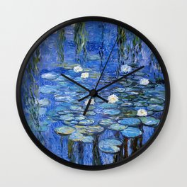 waterlilies a la Monet Wall Clock