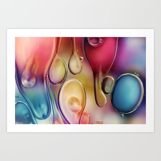 Drips of Colour Art Print