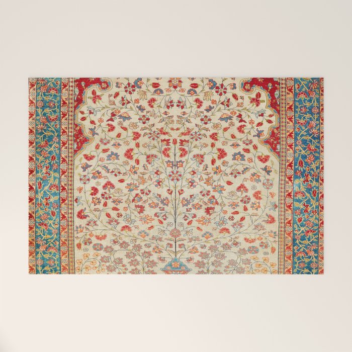 Kashan Central Persian Rug Print Mat by Vicky BragoMitchell