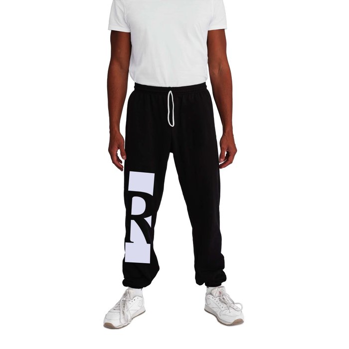 R MONOGRAM (WHITE & LAVENDER) Sweatpants