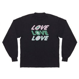 Abstraction_LOVE_TYPOGRAPHY_SMOOTH_WAVE_POP_ART_0317A Long Sleeve T-shirt