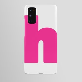 h (Dark Pink & White Letter) Android Case