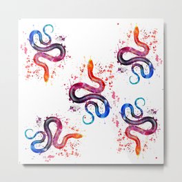 Snake Metal Print | Snake, Coloredsnake, Fauna, Colorfulanimals, Abstract, Snakes, Abstractsnakes, Animal, Popart, Reptile 