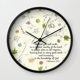 Colossians 1:10 Wall Clock
