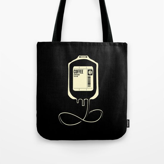 Coffee Transfusion - Black Tote Bag