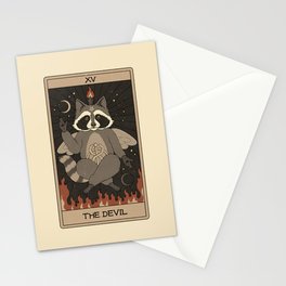 The Devil - Raccoons Tarot Stationery Card